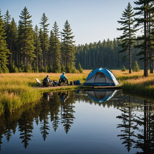 Quels sont les équipements nécessaires pour un camping en région de marais en été?